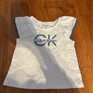 Calvin Klein Kids White and Blue Tee